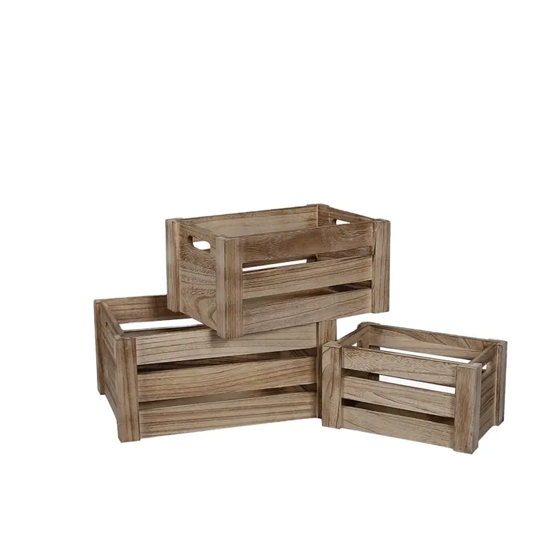 factory high quality customized wood crate for wine or garden stuff storage