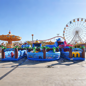 Parcours d'obstacles gonflable sur le thème de l'océan pour enfants, équipement de parc d'attractions extérieur - Product Image 6