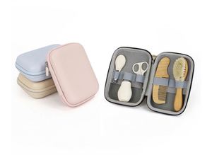 Custom PU Leather Travel Shoe Shine Kit Storage <b>Box</b> Portable Hard Shell Shoe Cleaning Set EVA Case - Product Image 3