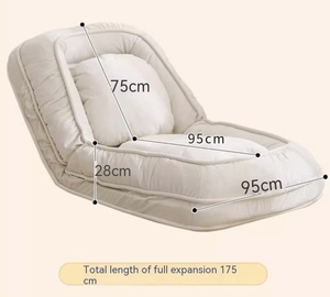 Verstellbares Schlafsofa Klappbarer Liegestuhl Faltbares Bett Couch-Sessel für Wohnzimmer - Product Image 6