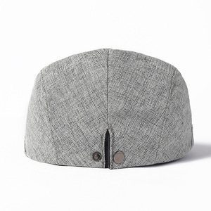 Chapeau avant en coton et chanvre Casquette rétro simple pour homme Béret jeunesse artistique d'automne - Product Image 6