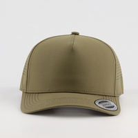 Casquette de golf snapback de luxe vierge à 5 panneaux, 100 % polyester, imperméable, respirante, brodée, pour l'extérieur, vente en gros