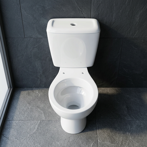 Inodoro de cerámica Morvi de dos piezas, montado en el suelo, con salida al suelo en forma de S, juego completo para baño. - Product Image 3