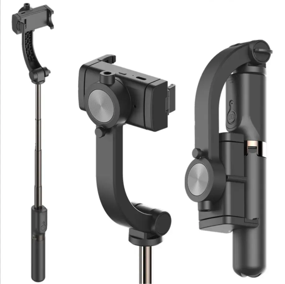 Yiscaxia Gimbal 1 Sumbu, Penstabil Gimbal Swafoto Otomatis Seimbang, Tripod dengan Remote Nirkabel untuk Penstabil Ponsel