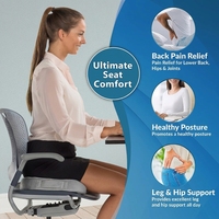 Coussin de chaise en mousse à mémoire de forme pour soulager la douleur de la sciatique dorsale douleur coccyx disque dégénératif arthrose orthopédique