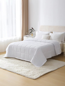 Bianco piumino alternativo piumino inserto trapuntato per tutte le stagioni <span class=keywords><strong>piumoni</strong></span> da letto matrimoniale coperta invernale spessa King Queen Size - Product Image 2