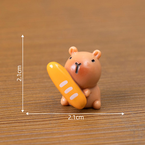 Boîte surprise, figurines <span class=keywords><strong>d</strong></span>'<span class=keywords><strong>animaux</strong></span> de dessin animé, miniatures en résine, figurines de capybara pour la <span class=keywords><strong>d</strong></span>écoration de voiture et de bureau, jeux alimentaires et collection - Product Image 6