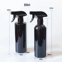 En stock, flacon pulvérisateur à gâchette en plastique PET réutilisable de 500ml 17oz, flacon distributeur