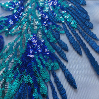 Applique en dentelle à sequins 3D vintage motif animal, broderie pour robe de mariée et de mode, et projets DIY pour enfants