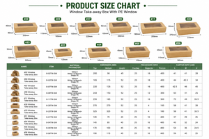 Caja de Papel Kraft para Llevar con Ventana, Diseño Personalizado, Biodegradable, para Panadería, Frutas, Ensaladas, <span class=keywords><strong>Sushi</strong></span> - Product Image 4