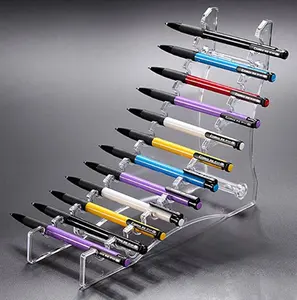 Clear Acrylic Pen Stand Display Pencil Holder Rack Jewelry Organizer For 12 Pcs Pen Lipstick Display Pen Box Pencil Case Shelf