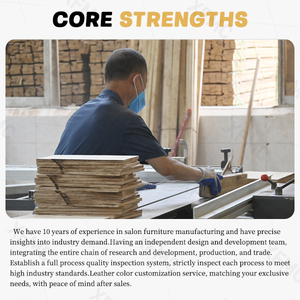 XFMC Fauteuil de Barbier Populaire pour Salon de Coiffure, Mobilier de Salon Durable, Fauteuil de Coiffage à <span class=keywords><strong>Selle</strong></span> à Ressorts avec Fonction Pivotante et Réglable en Hauteur - Product Image 5