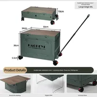 Boîte de rangement pliable et étanche en PP pour camping et pique-nique, portable et multifonctionnelle XZ-50L pour salle d'étude