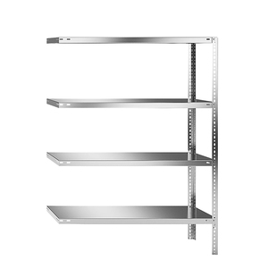 Scaffale Estensibile a 4 Ripiani in Acciaio Inox AISI 304, 60 x 60 cm, Altezza 200 cm, Unità di Scaffalatura INOX POWER Italia - Product Image 1