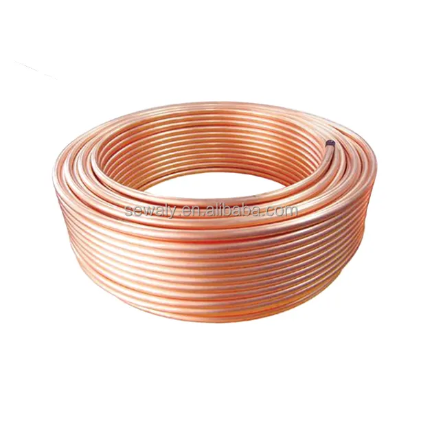 Ac 1/4 5/8 3/8 1/2 7/8 Polegada Refrigeração Pancake Coil Copper Pipe Ar Condicionado Tubo De Cobre