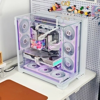 Boîtier PC vertical personnalisable NPC Rem OEM, tour ATX, châssis de bureau ARGB, boîtier d'ordinateur de jeu en verre trempé avec ventilateur