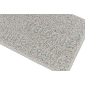 Tapis pour litière pour chat 40 x 60 cm gris clair, bac hygiénique pour chats - Product Image 3