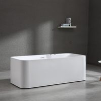 Baignoires de massage autoportantes en acrylique avec jets d'air et hydromassage