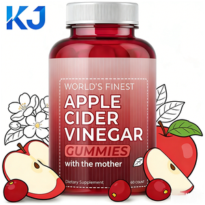 เยลลี่น้ำส้มสายชูหมักแอปเปิ้ล OEM พร้อมแม่เชื้อ 60 เม็ด อาหารเสริมน้ำส้มสายชูหมักธรรมชาติ สำหรับควบคุมความอยากอาหารและระบบเผาผลาญ ปรับแต่งได้ - Product Image 1