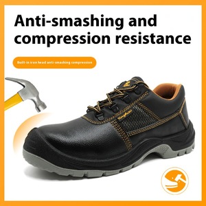 <span class=keywords><strong>Chaussures</strong></span> de sécurité en cuir antidérapantes pour hommes YH8067-4, bon marché, pour la construction, les travaux industriels, les environnements dangereux, l'industrie - Product Image 2