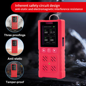 Détecteur de fuite de gaz inflammable industriel portable à diffusion naturelle pour hydrogène sulfureté H2S, monoxyde de carbone CO, oxygène O2 et COMB - Product Image 1