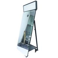 Producto innovador Gold Spark Light Magic Mirror Photo Booth Alquiler con lámpara de luz de relleno Manual