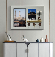 Peinture murale décorative abstraite avec motif de mosquée, de musique et de cheval, crochet d'entrée, designs modernes personnalisés, décoration murale