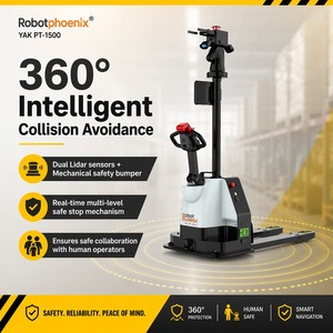 Robot Logístico <span class=keywords><strong>Modular</strong></span> Personalizado Yak PT-1500, <span class=keywords><strong>AGV</strong></span> con Horquilla y Altura de Mástil Adaptables para Manipulación de Materiales Industriales Especializados - Product Image 2