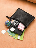 Porte-monnaie portable en cuir PU doux petits portefeuilles fermeture éclair femmes pochette sacs mini porte-carte de crédit