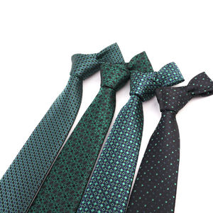 <span class=keywords><strong>Cravate</strong></span> d'affaires de la nouvelle série <span class=keywords><strong>vert</strong></span> <span class=keywords><strong>foncé</strong></span> de haute qualité <span class=keywords><strong>Cravate</strong></span> en polyester à fleurs pour hommes élégants - Product Image 2