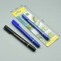 Stylo de détection de billets 2 en 1, nouveau, meilleure vente, testeur de billets d'encre, à carreaux, pour banque