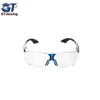 Lunettes de sécurité personnalisées GTJiexing avec logo, conformes aux normes ANSI Z87.1 CE EN166, verres en PC résistants aux chocs, pont nasal en caoutchouc souple, lunettes de protection