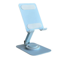 Support de téléphone entièrement métallique, pliable et rotatif pour bureau, support de tablette, support d'ordinateur portable