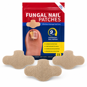 Patchs hydrogel pour ongles de pieds, soin nuit 9 heures, marque privée, pour ongles abîmés, cassés ou atteints de mycose - Product Image 1