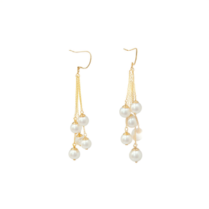Pendientes de Perlas de Acero Inoxidable 316L con Baño de Oro PVD, Resistentes y Sostenibles, Estilo Colgante - Product Image 2