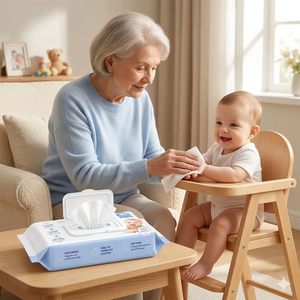 Toallitas Húmedas Ecológicas para Bebés, Fábrica Certificada GMP ISO, Suministro OEM, Pañales y Toallitas Húmedas para Bebés al por Mayor - Product Image 4