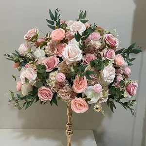 L-FBBカスタマイズされたシルクの偽の花のセンターピースの装飾花結婚式のための人工のバラの花のボール
