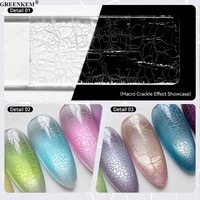 Vernis Gel Craquelé Transparent 20ML à Séchage à l'Air pour Nail Art Tendance Effet Craquelé Naturellement Glacé Sans TPO HEMA