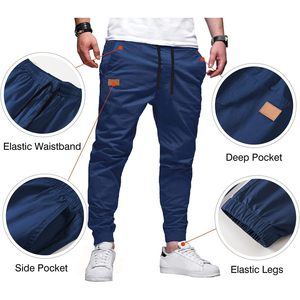 FOXA Pantalon de jogging décontracté pour homme, coupe droite, en polyester et coton, respirant, avec poches latérales, pour un usage quotidien - Product Image 3