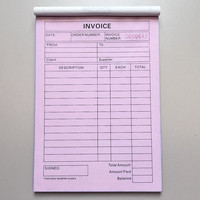 Carnet de commandes et de reçus de caisse, 50 feuilles autocopiantes, format A5, couverture kraft écologique, 1/2/3 exemplaires, personnalisable