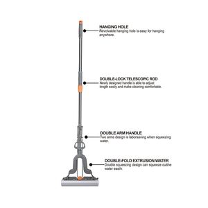 סחוט <span class=keywords><strong>pva</strong></span> עם ראש ספוג לניקוי רצפה נוח ויעיל לניקוי הרצפה לשימוש ביתי - Product Image 5