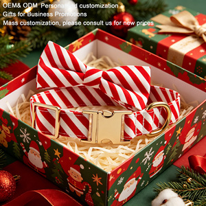 Christmas <strong>Gift</strong> Eco-Friendly Polyester Dog Collar Bowtie Custom Engraved Anti-<strong>Lost</strong> <strong>Pet</strong> Neck Collar Adjustable Festive <strong>Pet</strong> - Product Image 2