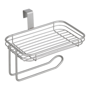 Porte-papier toilette mural en acier inoxydable avec mécanisme coulissant, support de rangement sans perçage - Product Image 4