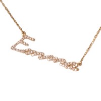 Collier tendance avec nom entièrement pavé de cristaux, pendentif personnalisé DIY avec alphabet anglais, accessoire de luxe délicat
