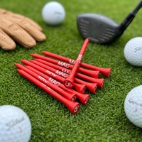 Tee de golf en bois peint, impression sérigraphique personnalisée, souvenir de club de golf, approvisionnement en gros, léger, écologique, durable