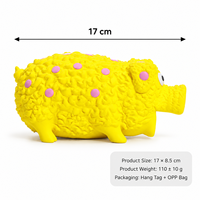 Jouet à mâcher interactif pour chien en caoutchouc naturel, design cochon amusant, souple, le meilleur pour animaux de compagnie, style boîte