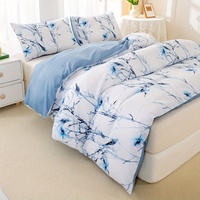 Parure de lit de luxe 3 pièces réversible en polaire unie brodée, personnalisable, en polyester de qualité, lavable, ultra-douce, 200 fils, matelassée et chaude