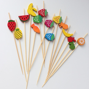 Brochetas de Bambú Creativas <span class=keywords><strong>para</strong></span> Frutas - Fresas Rojas 100 Unidades/Paquete, Brochetas <span class=keywords><strong>para</strong></span> Asar, Palillos <span class=keywords><strong>para</strong></span> Cócteles - Product Image 4