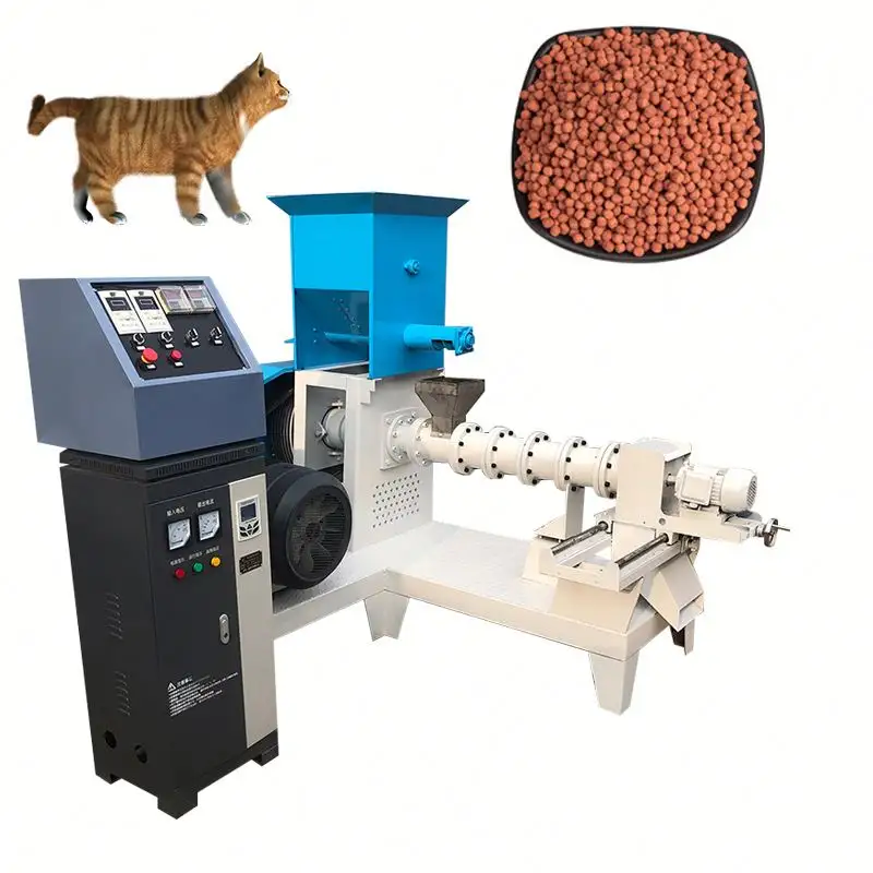 Máquina de alimentación para peces de bajo costo, línea de producción, máquina de pellets de alimentación animal con motor diésel para el hogar