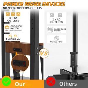 Troli TV seluler tugas berat 100kg dudukan lantai TV bergulir dapat disesuaikan dengan laci untuk TV 32-86 inci - Product Image 5